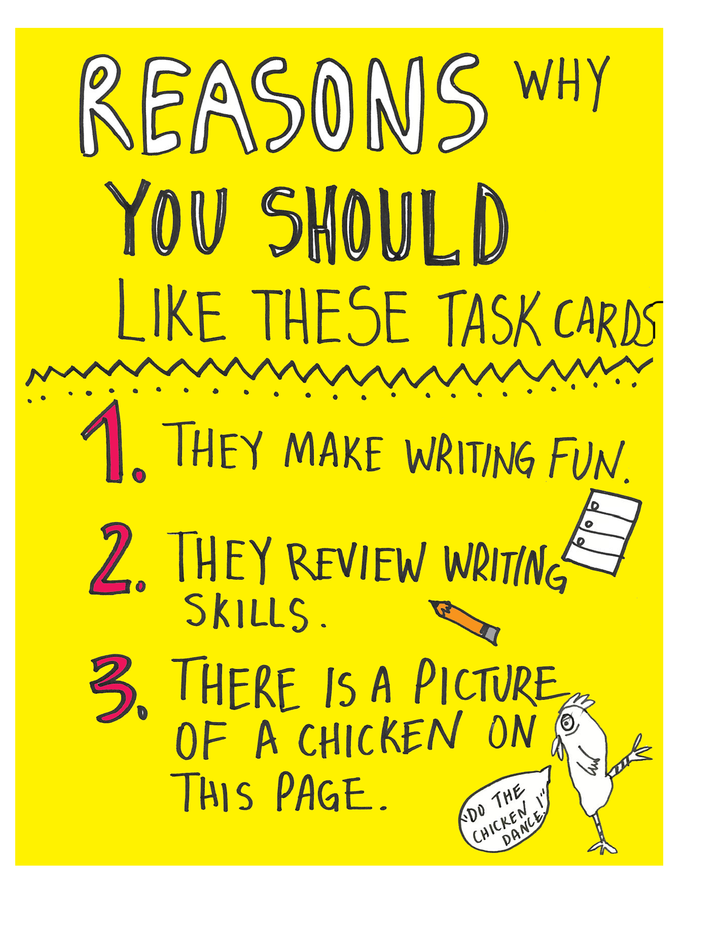 Writing Task Cards and Activities