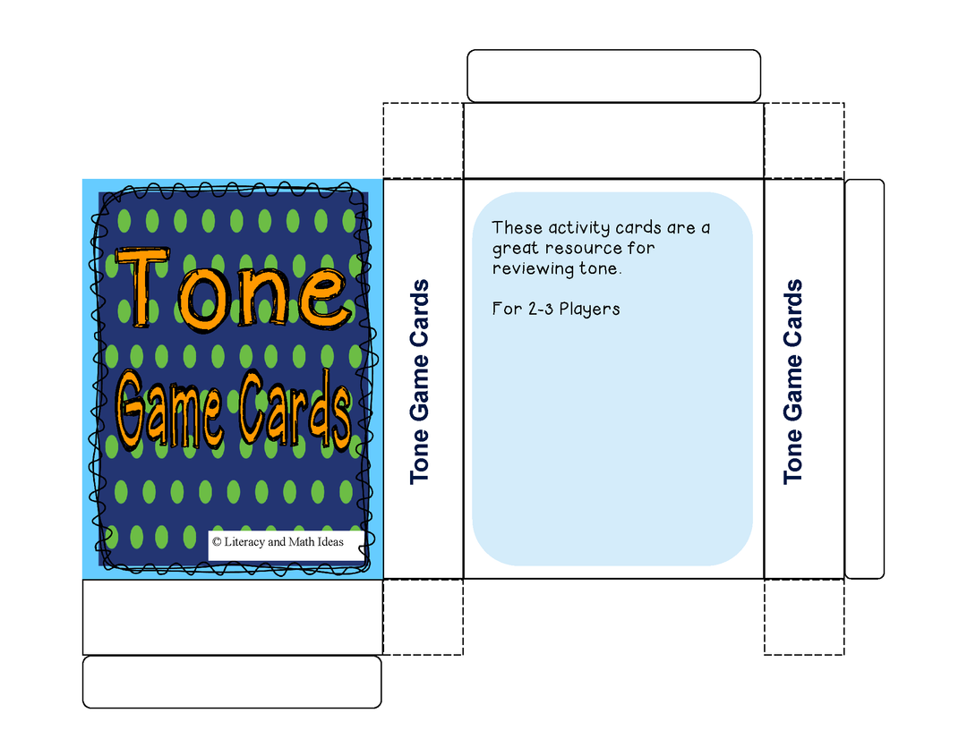 Tone of a Reading Passage Game Cards
