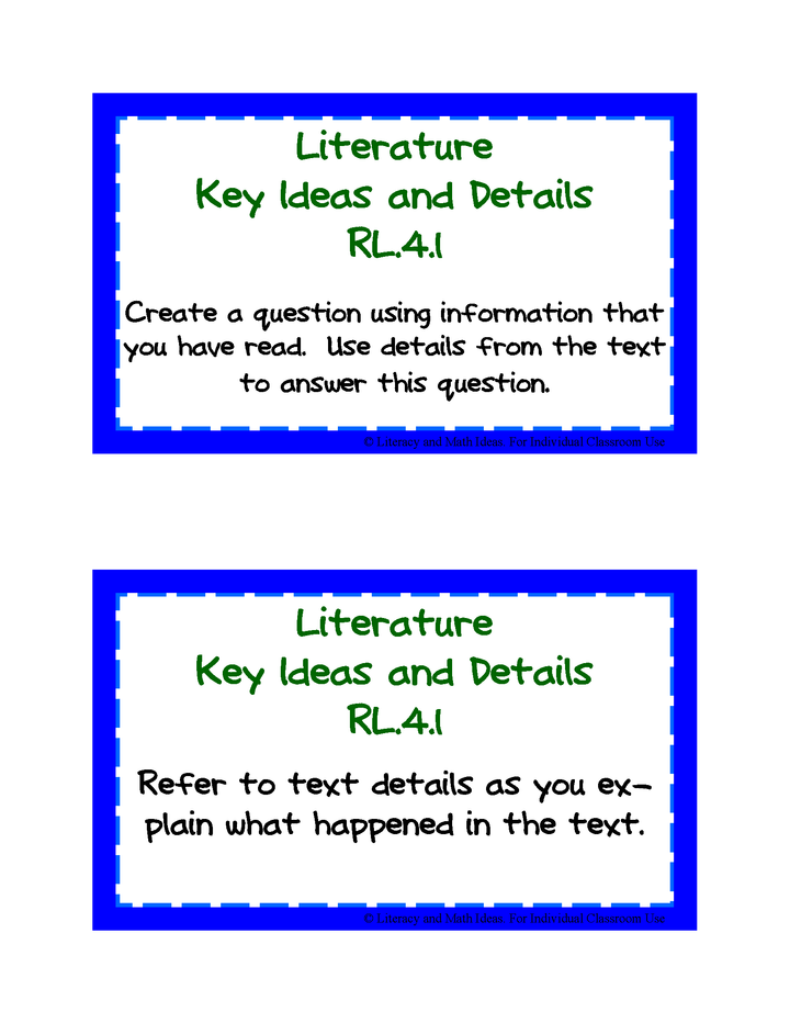 Common Core ELA Task Cards Grades K-6