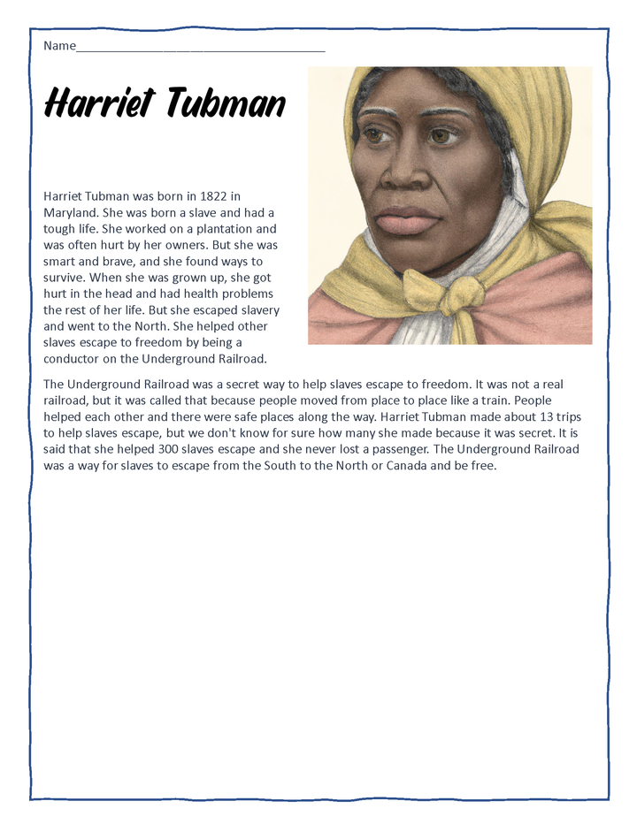 Free (Leveled) Black History Reading Passages and Comprehension Questions