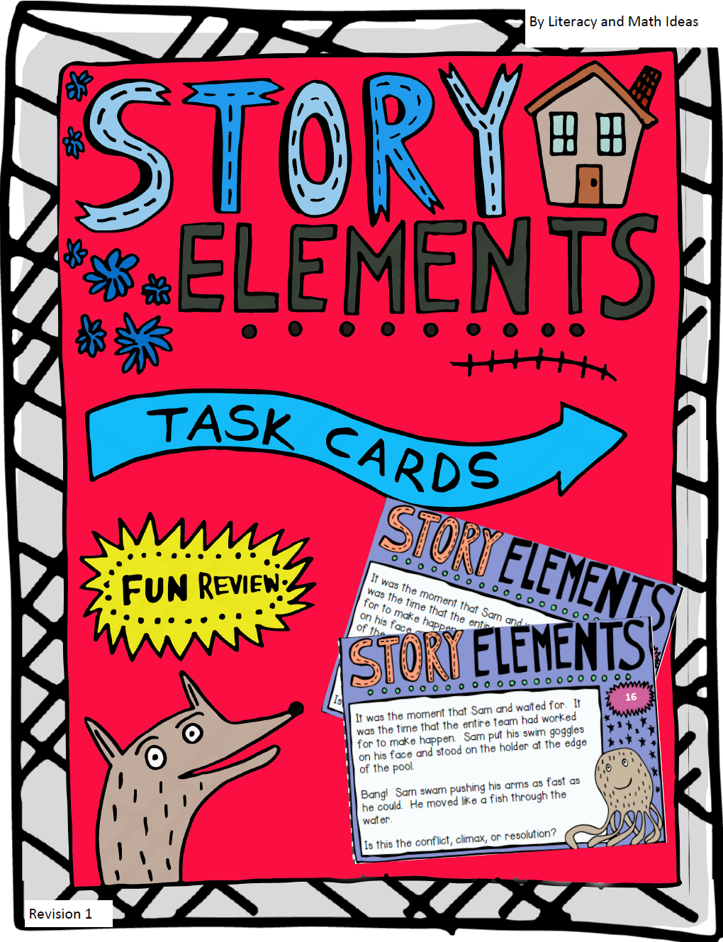 Story Elements Task Cards and Story Elements Board Game