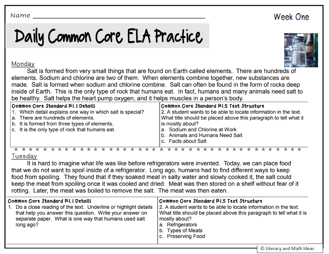 A Full School Year (Daily Common Core Reading) Grade 3