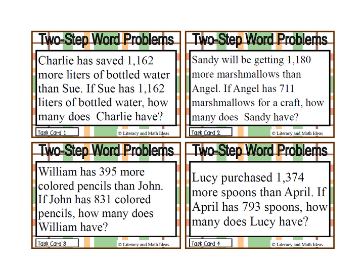 (Set 1) Two-Step Word Problems (Addition and Subtraction)