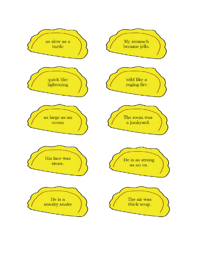 Simile and Metaphor Games + Printable Centers