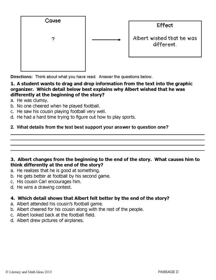 Common Core Grade 5: Inference (Literature) RL.1 Practice