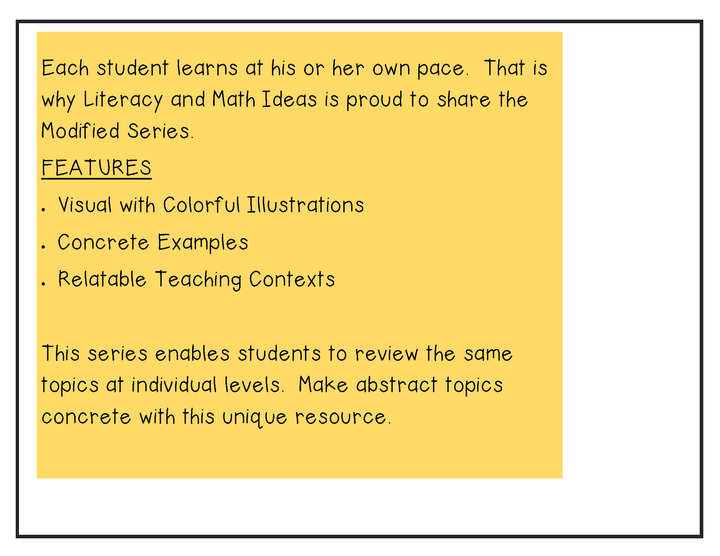 Modified Grammar (Visual Nouns and Verbs) Great for Autistic and Special Ed.