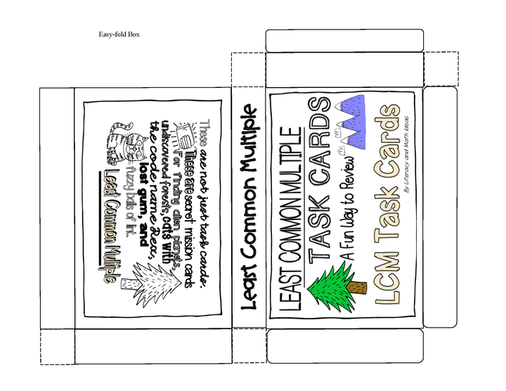 Least Common Multiple (LCM) Task Cards