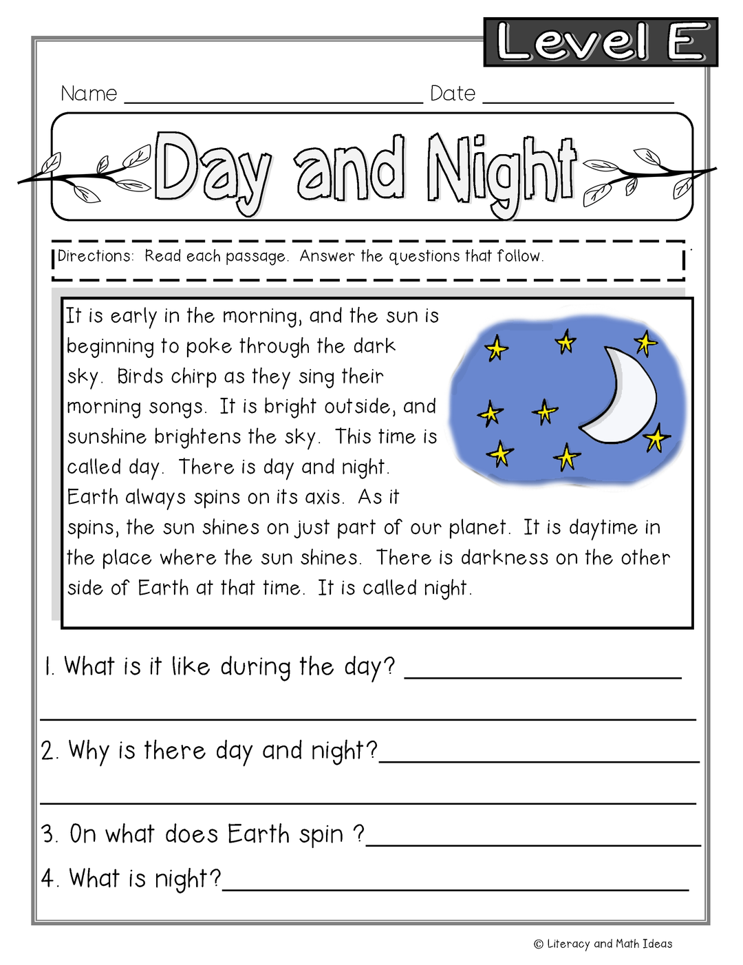 Guided Reading Nonfiction Passages Level F
