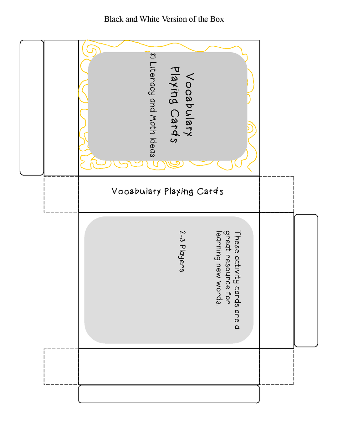 Vocabulary Building Playing Cards
