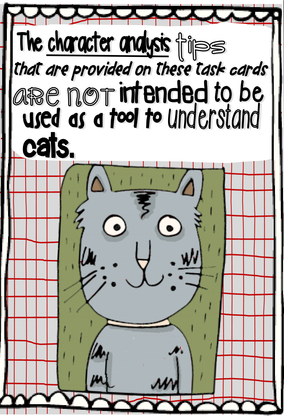 Differentiated Character Analysis Task Cards