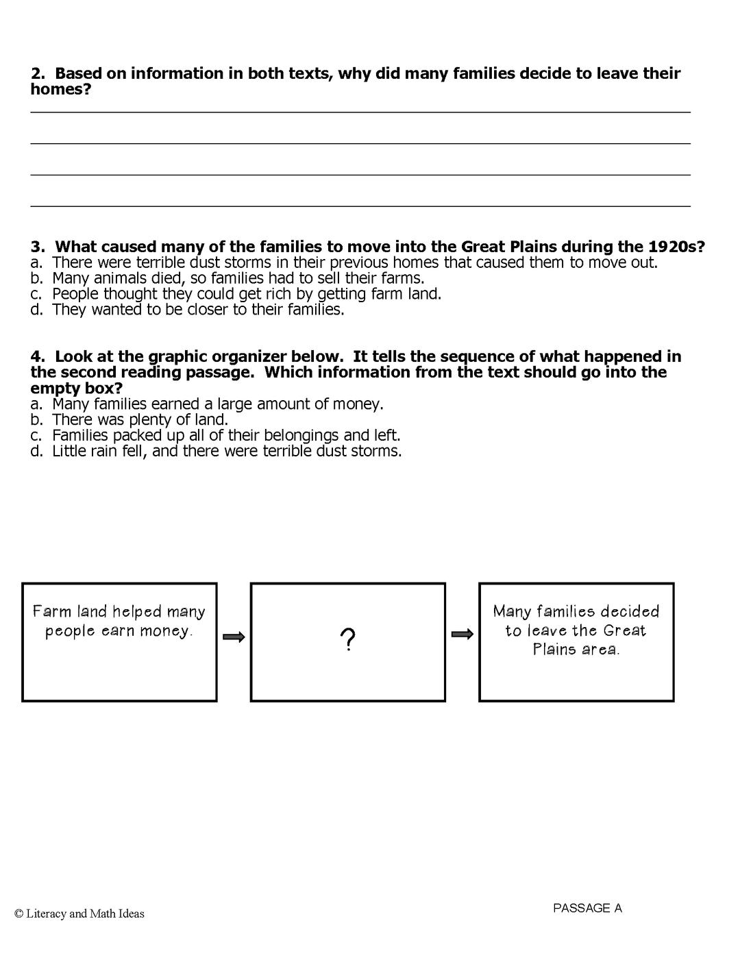 Reading Comprehension: Integrate Texts