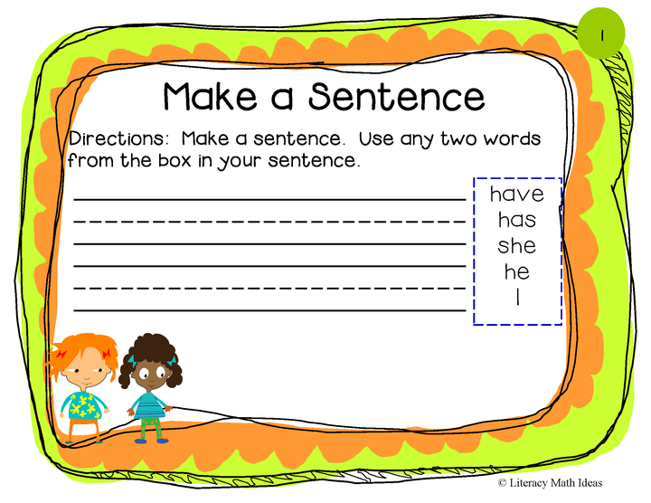 K-2nd Grade Writing Center Cards & Writing Prompts
