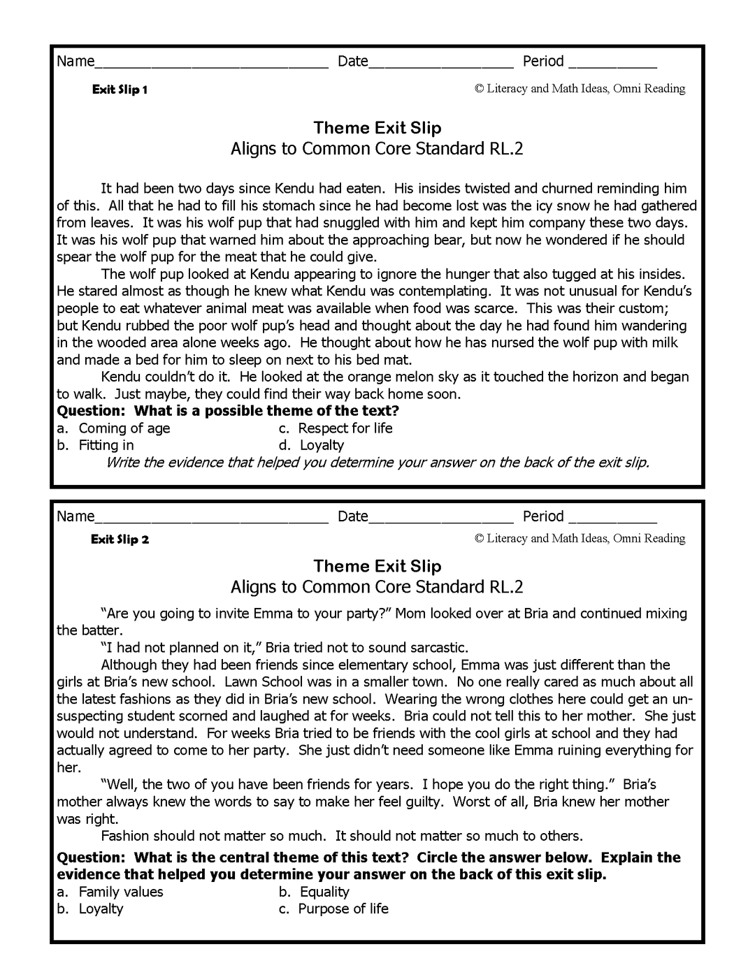 Common Core Grade 6 Starter Kit