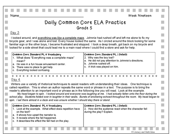 Common Core Standards Bookmarks