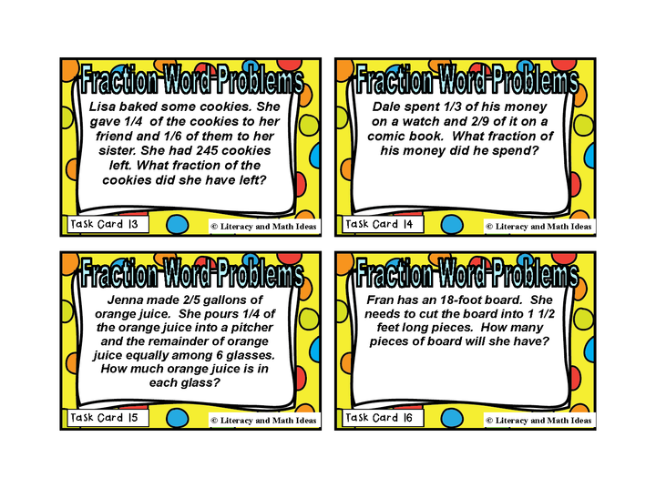 Multi-Step Fraction Word Problems