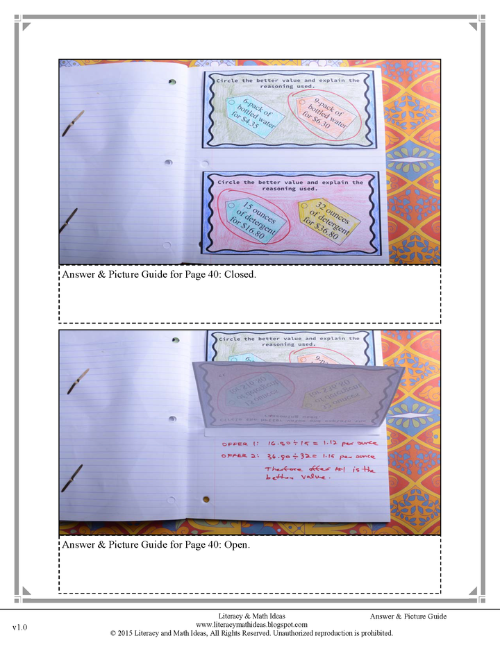Grade 5 Common Core Interactive Notebook Number and Operations in Base Ten