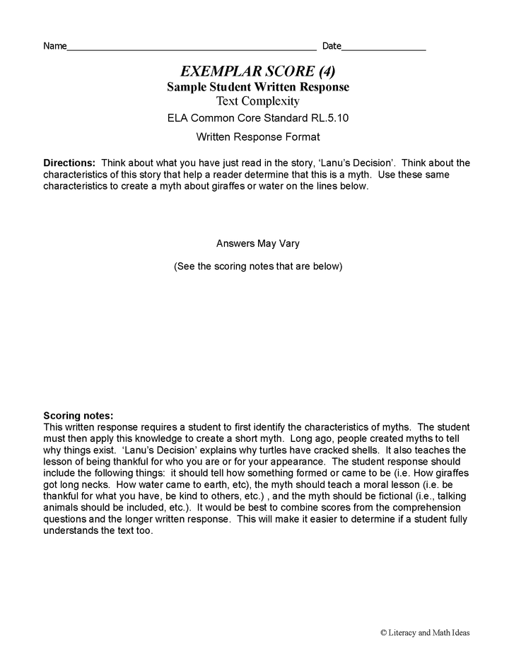 Grade 5 Common Core Literature Assessment Bundle