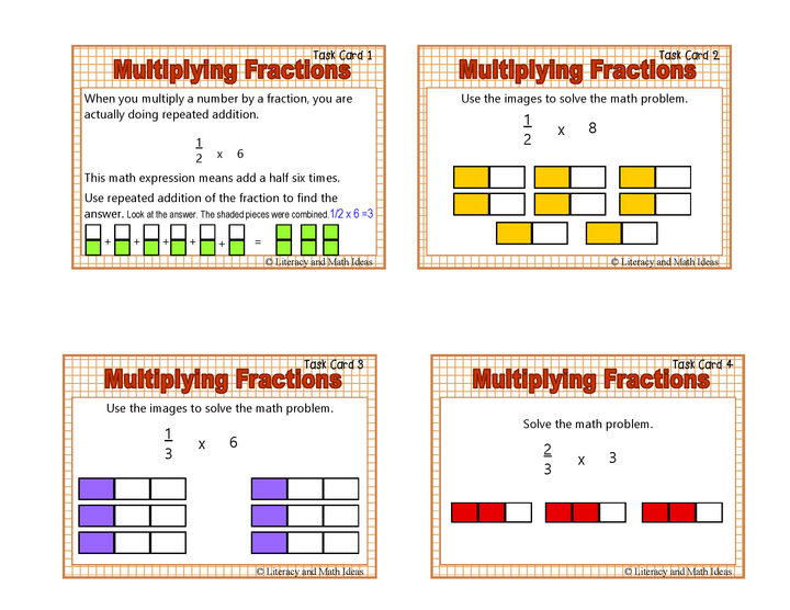 Multiplying Fractions Task Cards