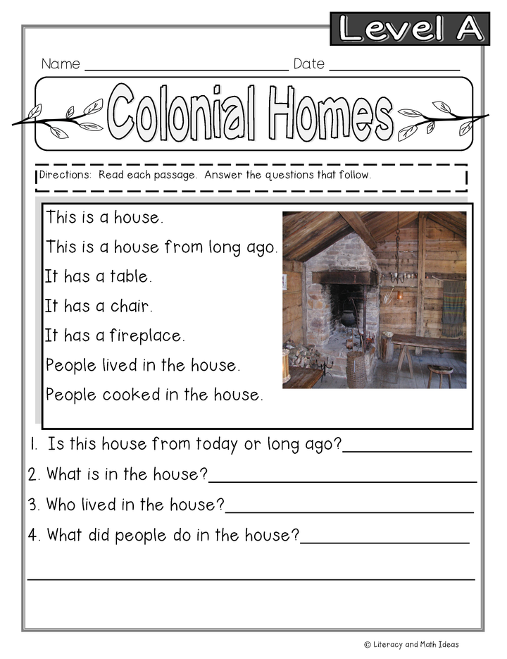 Guided Reading Nonfiction Passages Level A