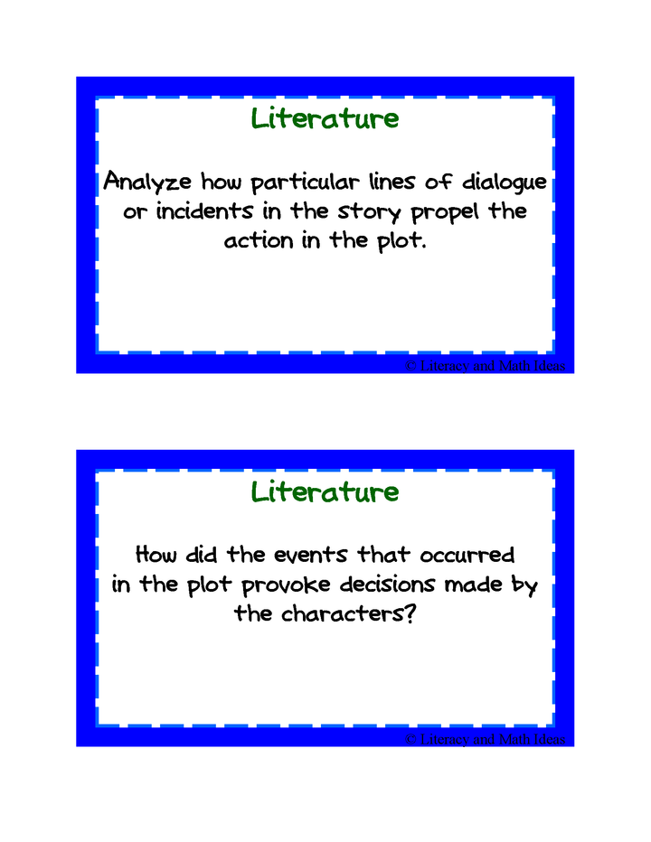 Guided Reading Task Cards: Grade 8