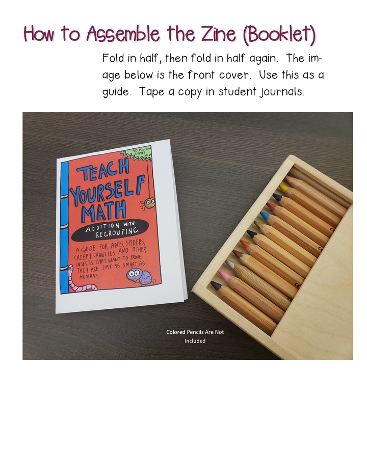 Free (Addition with Regrouping Flipbook and Regrouping Zine)