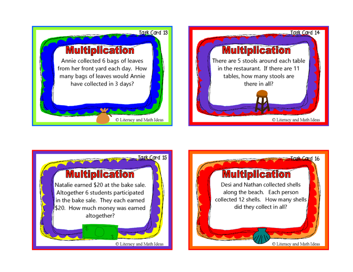 Multiplication Task Cards