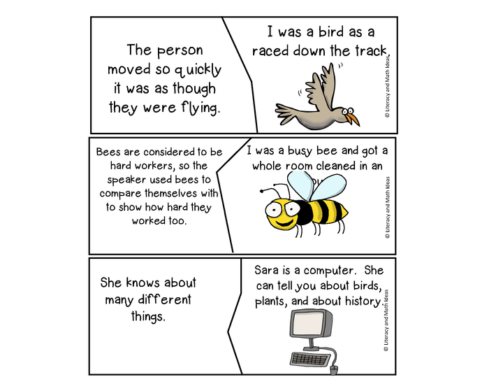 Self-Checking and Printable Simile and Metaphor Task Cards, Clip Cards + More