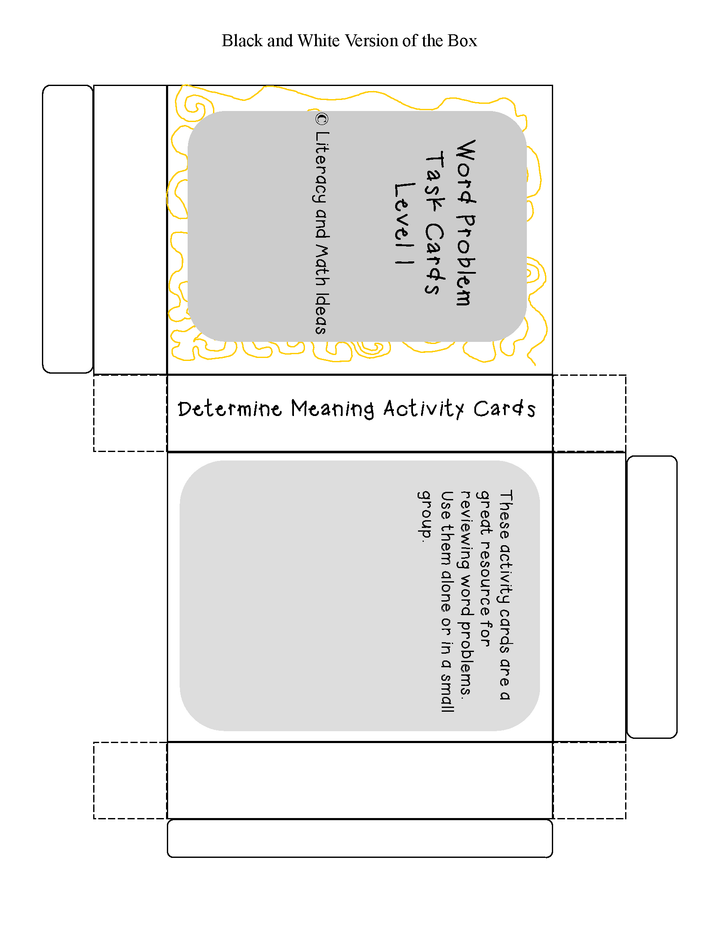 Differentiated Word Problem Task Cards