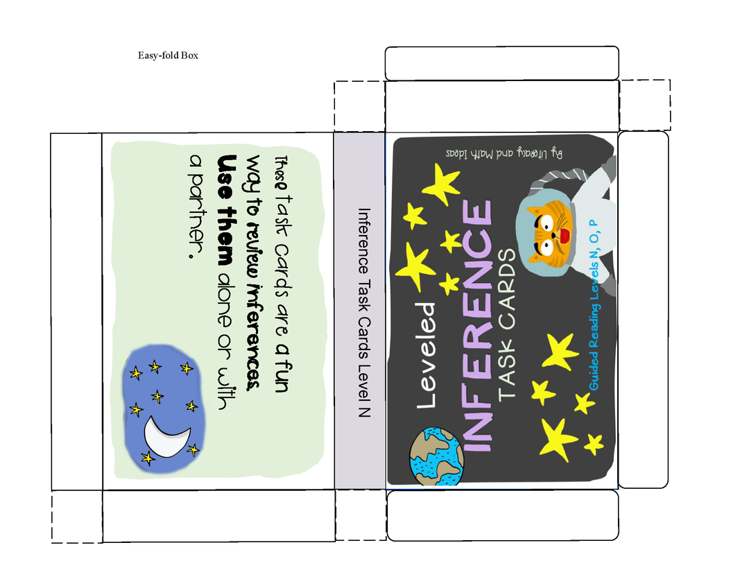 Inference Task Cards (Levels N,O,P) + Bonus Inference Video Game