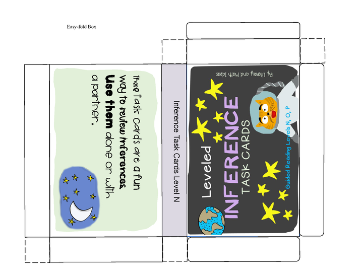 Inference Task Cards (Levels N,O,P) + Bonus Inference Video Game