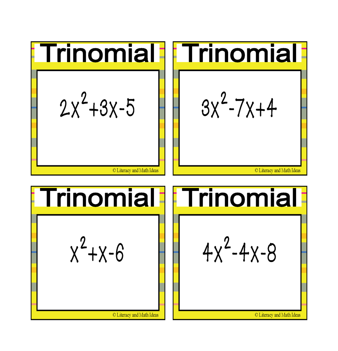 Factoring Trinomials Game