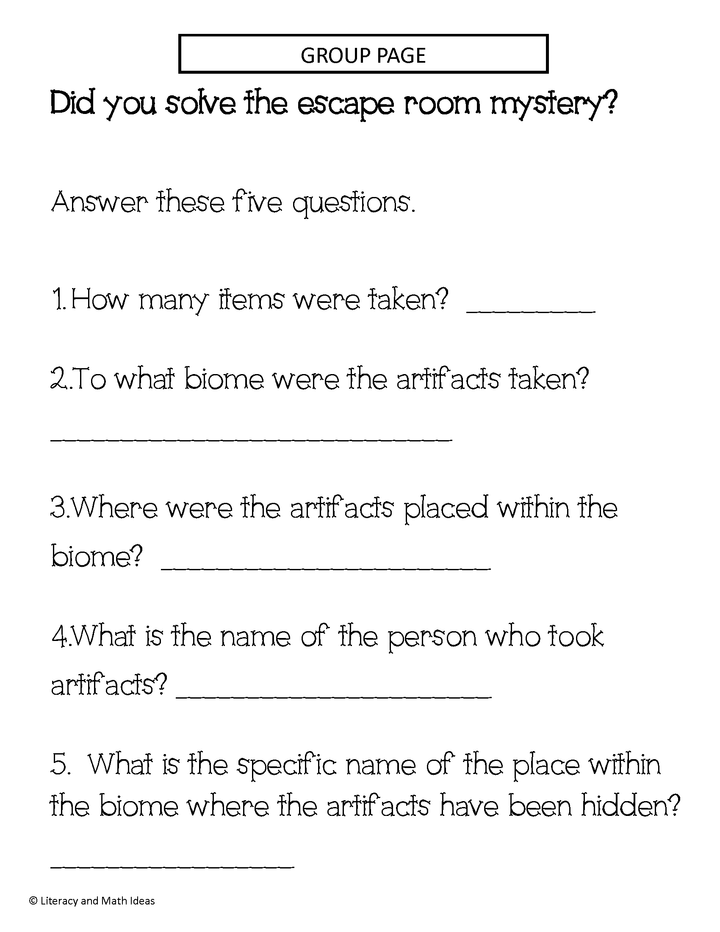 Escape Room: Biomes