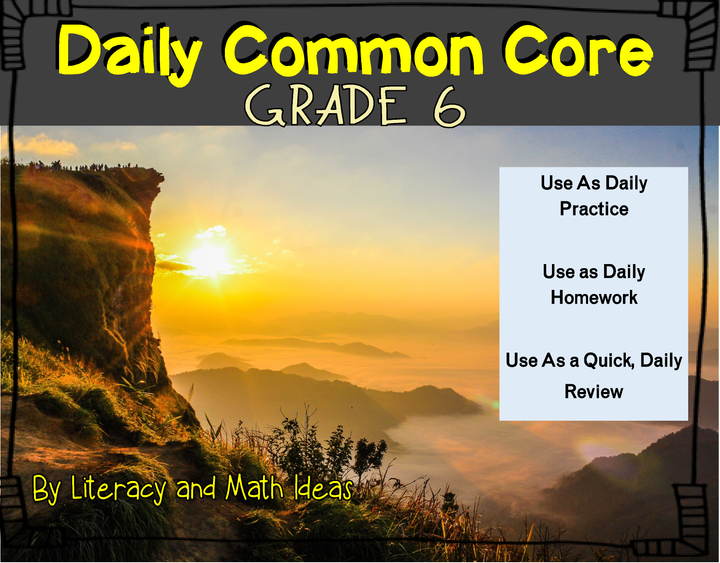 Grade 6 Daily Common Core Reading Practice Weeks 6-10