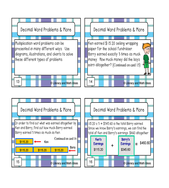 Decimal Word Problems Task Cards (Multiplication and Division)