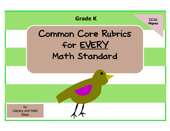 Common Core Math Rubrics: Grade Kindergarten