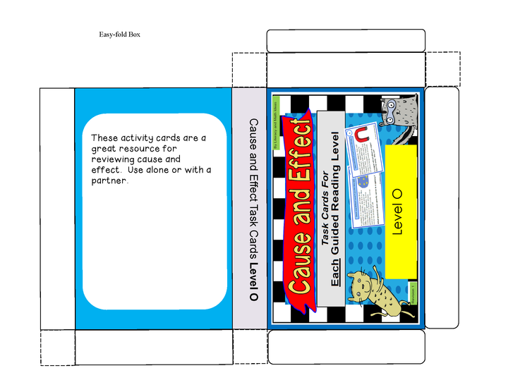 Cause and Effect Task Cards For Each Guided Reading Level (Levels N, O, P)