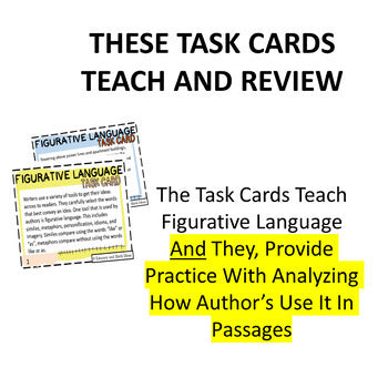 Figurative Language Task Cards - Practice & Guided Tutorials