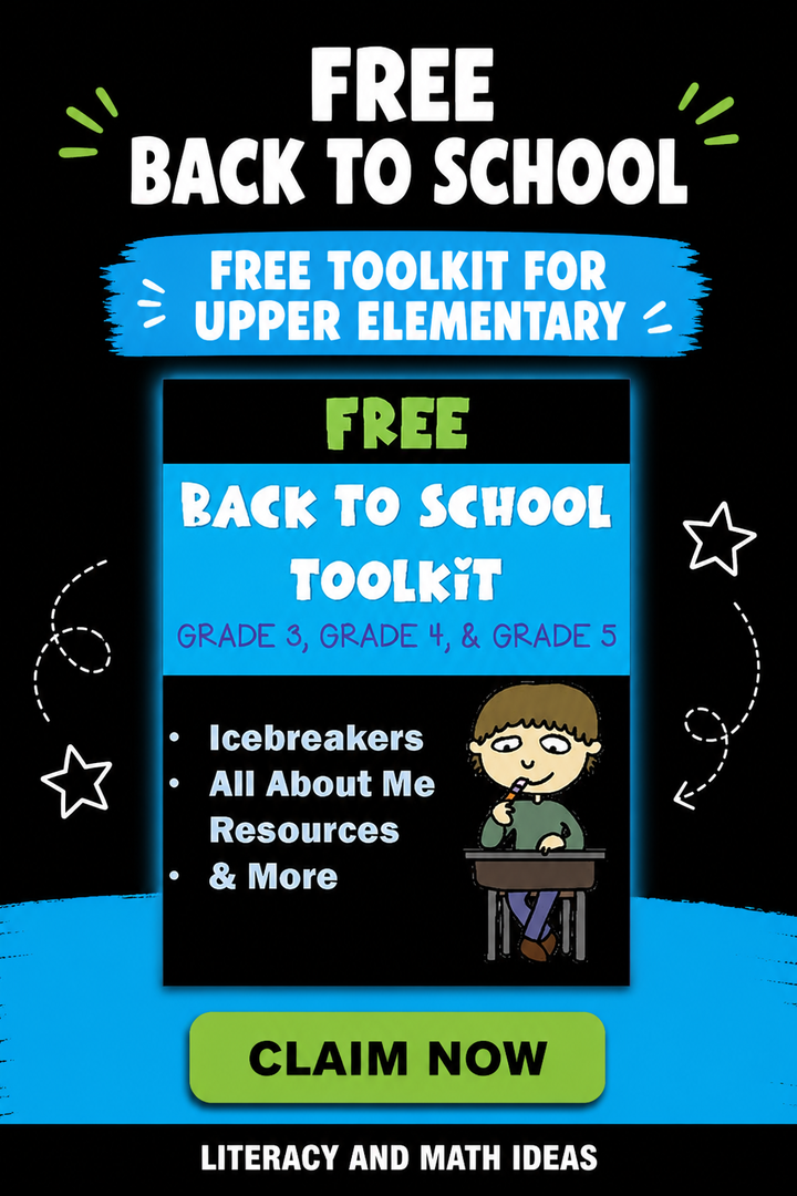 Free Back to School Toolkit: Icebreakers, Activities & Reading Tools for Grades 3-5