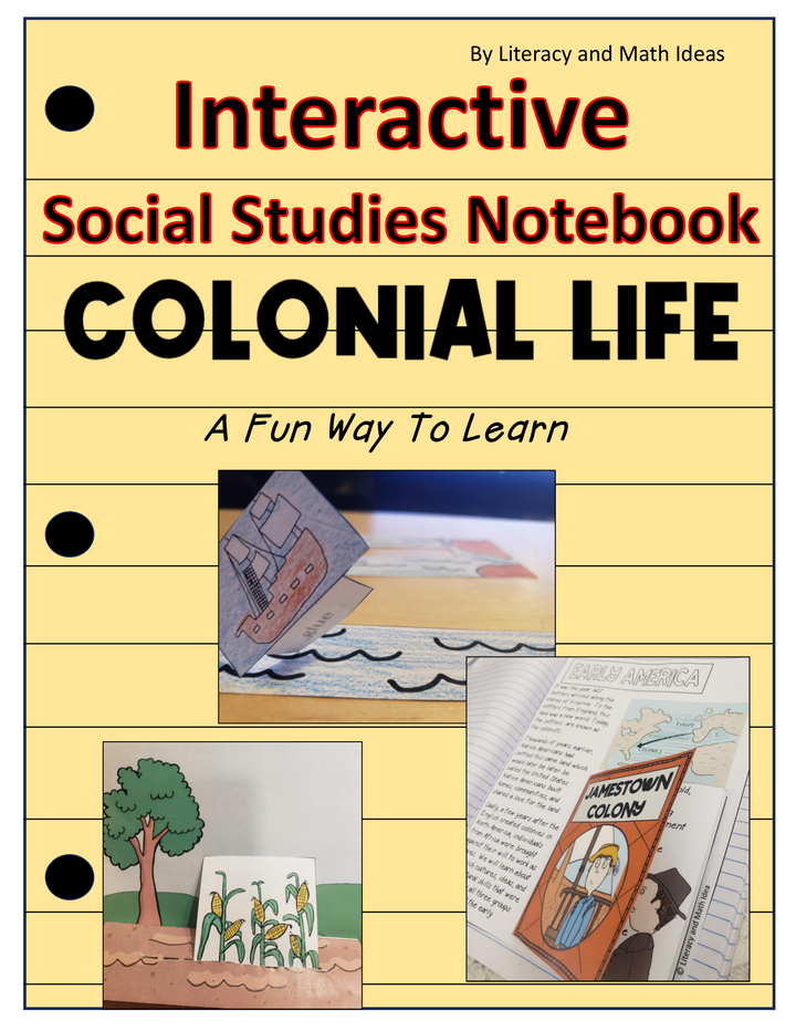 Colonial America & Pilgrims Interactive Notebook