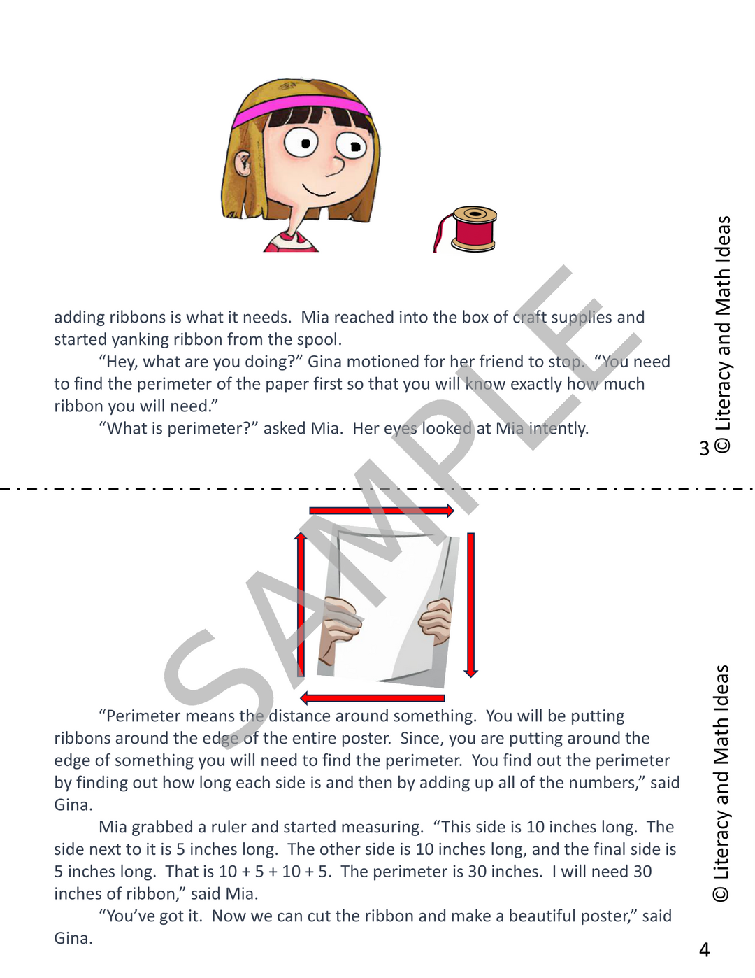 Printable Math Storybooks: Perimeter, Area, Fractions, Money & 2D Shapes