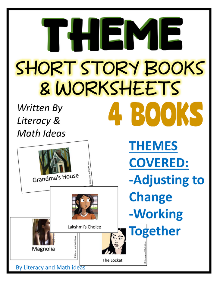 Theme Short Storybooks and Worksheets: 4 Printable Mini Books