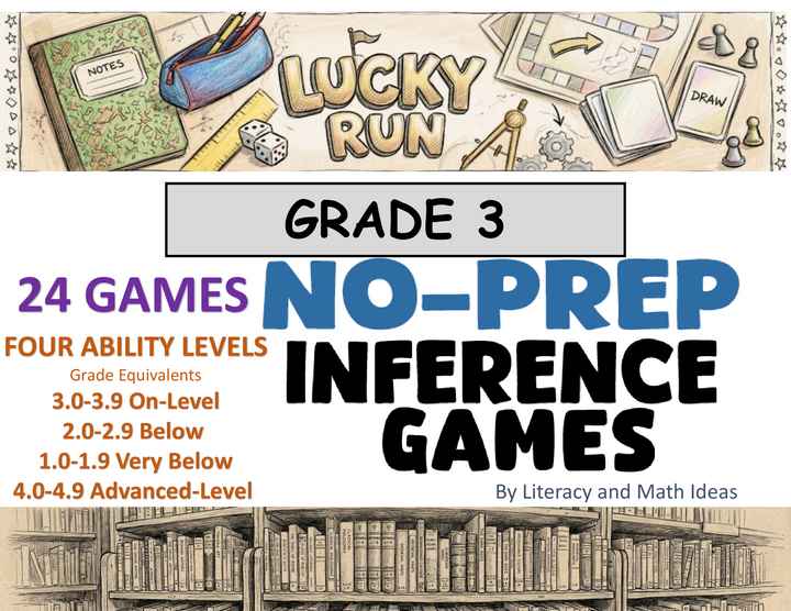 3rd Grade Differentiated Inference Board Games - 4 Reading Levels