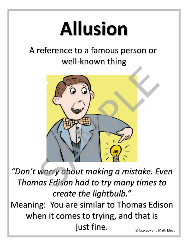 15 Illustrated Figurative Language Posters for Upper Elementary