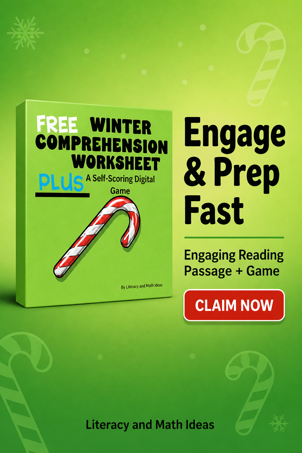 Winter Science Reading Comprehension Passage & Digital Christmas Game