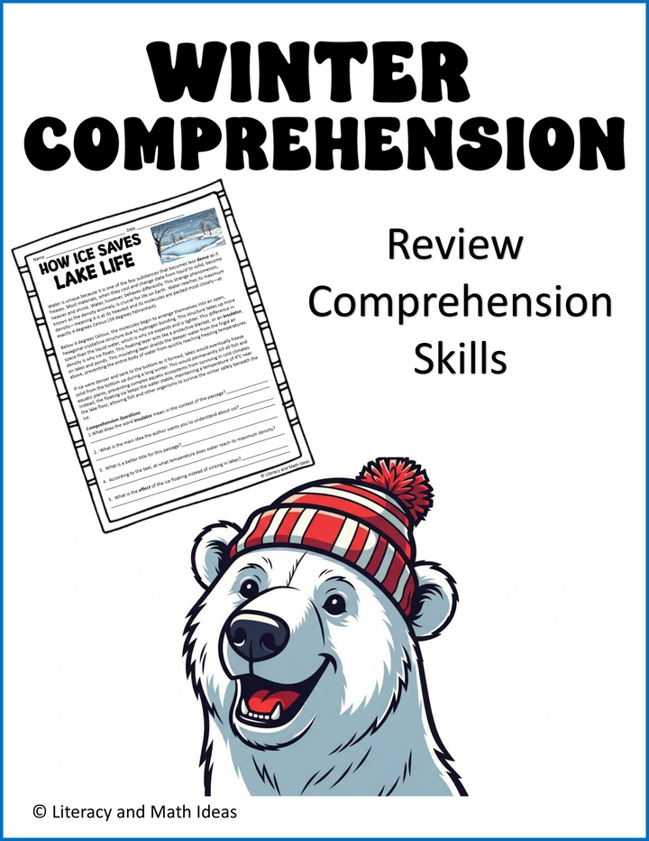 Winter Science Reading Comprehension Passage & Digital Christmas Game
