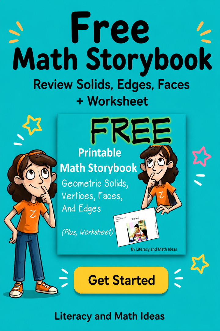 Free Printable Math Storybook: Geometric Solids, Vertices, Edges & Faces