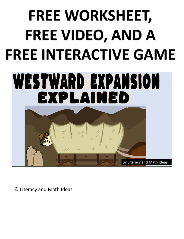 Free Westward Expansion & Manifest Destiny Worksheet, Video & Interactive Game