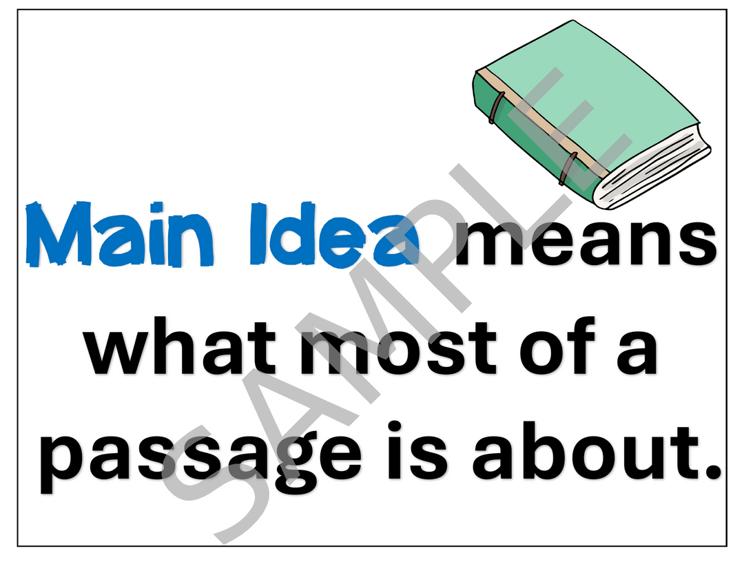 Free Main Idea Bulletin Board & Anchor Chart Set