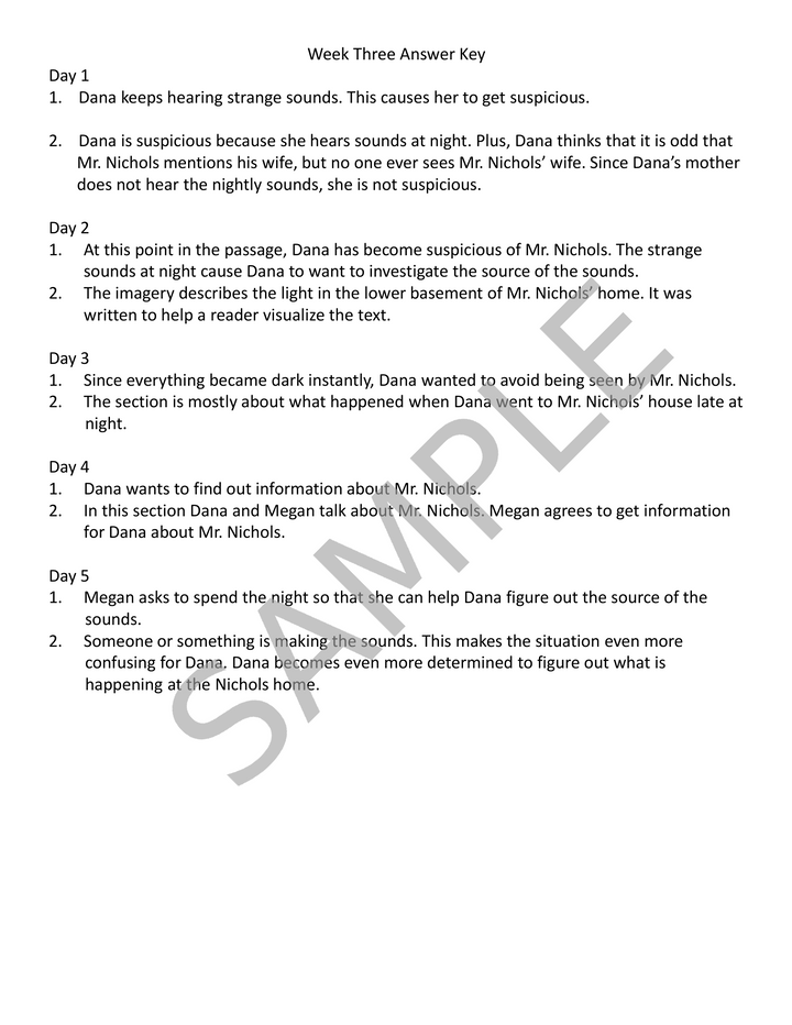 Middle School Reading Intervention Hi-Lo Passages (Month 1)