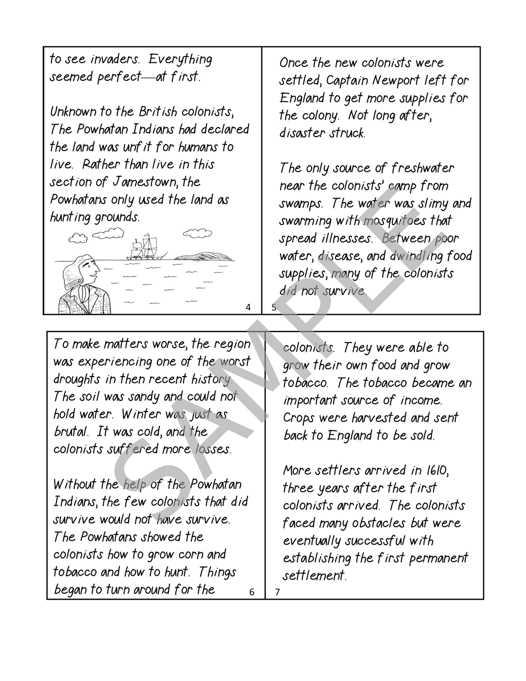 Colonial America & Pilgrims Interactive Notebook